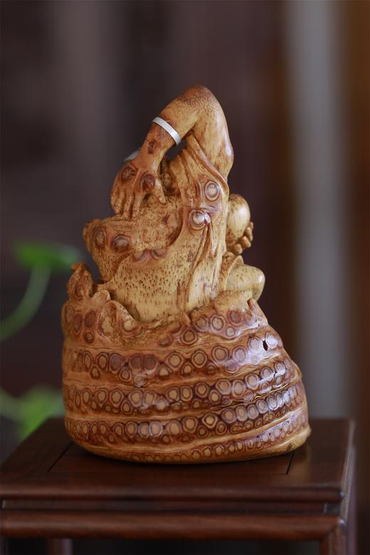 金蝉罗汉°竹雕摆件12*9cm 商品图2