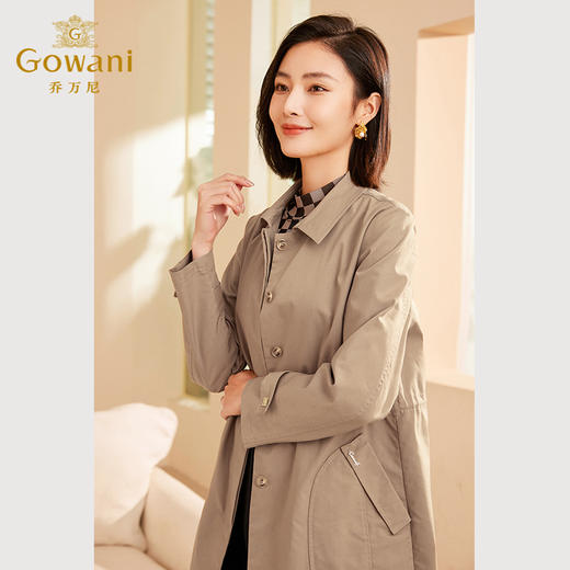 Gowani乔万尼商场同款新品秋女风衣外套束腰显瘦ET3A658803 商品图2