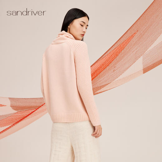 羊绒樽领提花女套衫SJF95W334K 商品图5