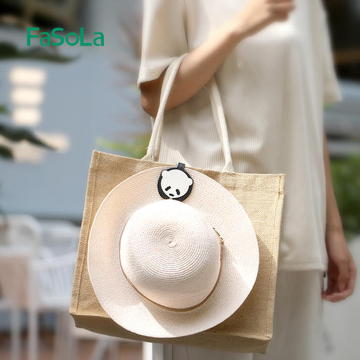 FaSoLa熊猫强磁吸帽夹外出便携旅行包包收纳挂扣太阳帽子防丢神器 商品图2