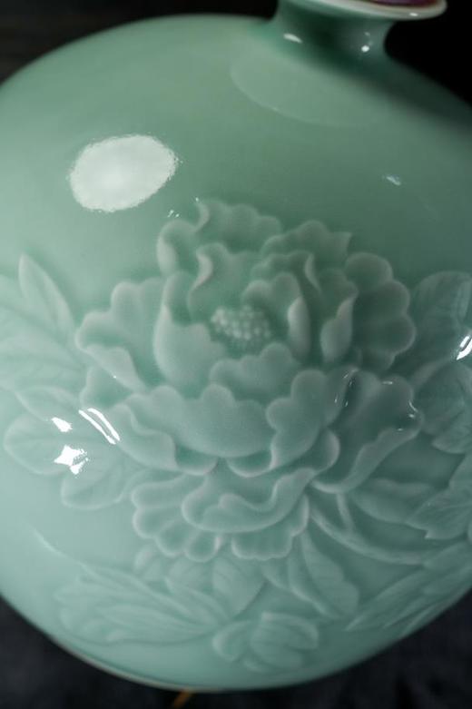 小牡丹石榴瓶  谈志坚制 商品图6