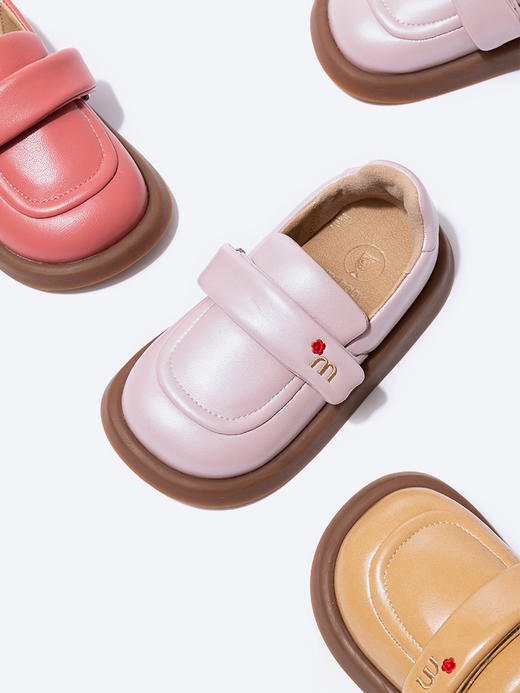 mrbaby女童皮鞋软底面包鞋糖果色2023秋季新品简约宝宝单鞋英伦风 商品图1