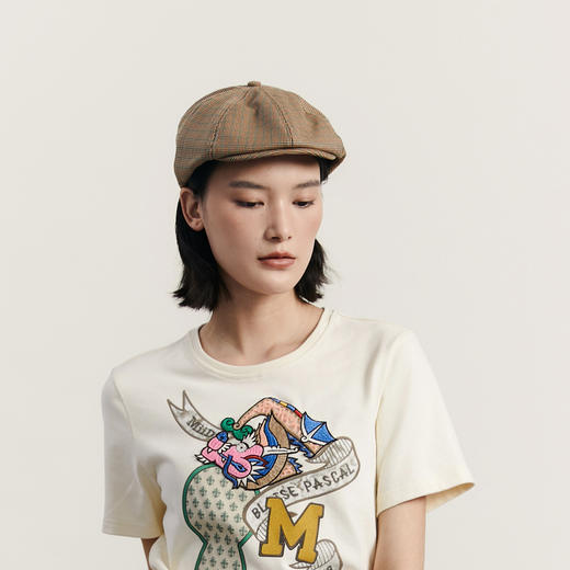 谜底前进帽女士2023冬新品复古文艺个性百搭英伦风帽子234MQ1961 商品图2