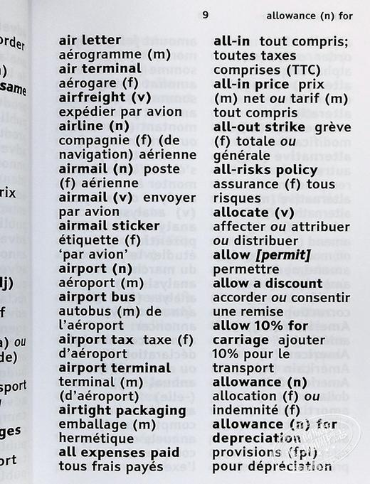 【中商原版】Pocket Business French Dictionary 口袋商务法语词典 英文原版法语学习词典字典 进口图书教辅参考书工具书 商品图5