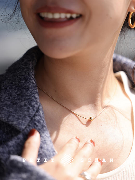 PETIT SCHAN小闪 JEW#015 not much if any 若有若无 意大利进口极细项链 蛇骨链银球素链/锁骨链 商品图4