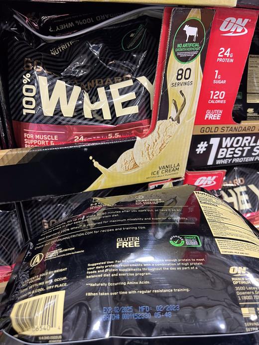 Optimum Whey 乳清蛋白粉100%金牌纯乳清蛋白粉，美国最大的运动营养品网站销量长年第一！美国代购，无中文标签，介意慎拍  M 商品图6