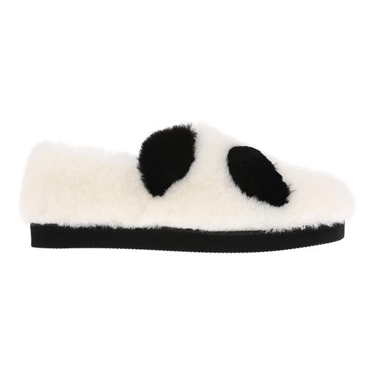 sheme国宝小白系列进口羊毛面料萌趣熊猫设计温暖舒适平底女士单鞋可定制 商品图0