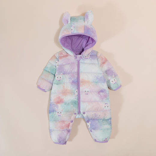 贝贝怡童装冬季婴儿渐变色印花羽绒服宝宝保暖舒适连体衣234L2059
 商品图4