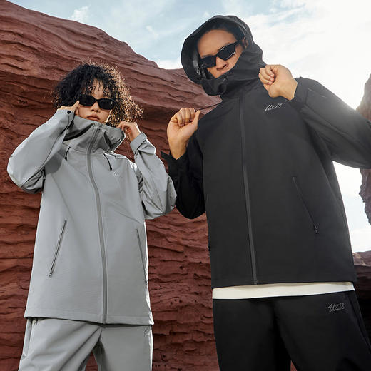 有志者UZIS 运动外套男户外防风防水冲锋衣休闲宽松连帽夹克[御风 商品图4