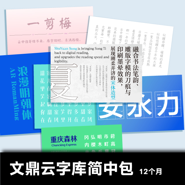 文鼎云字库简中包12个月