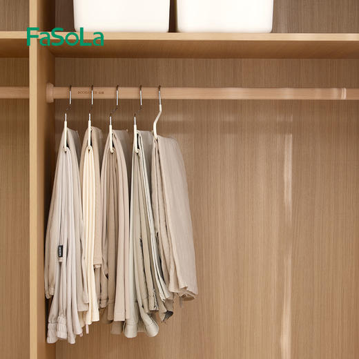 FaSoLa鹅型裤架家用衣架无痕防滑Z字形裤夹衣柜内置裤子收纳神器 商品图9