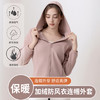 升级版黑金发热衣泰迪绒颗粒男女士眷暖显瘦加厚加绒防风衣连帽暖绒衣情侣外套开衫卫衣撞色H2025/886/23858/T17 商品缩略图6