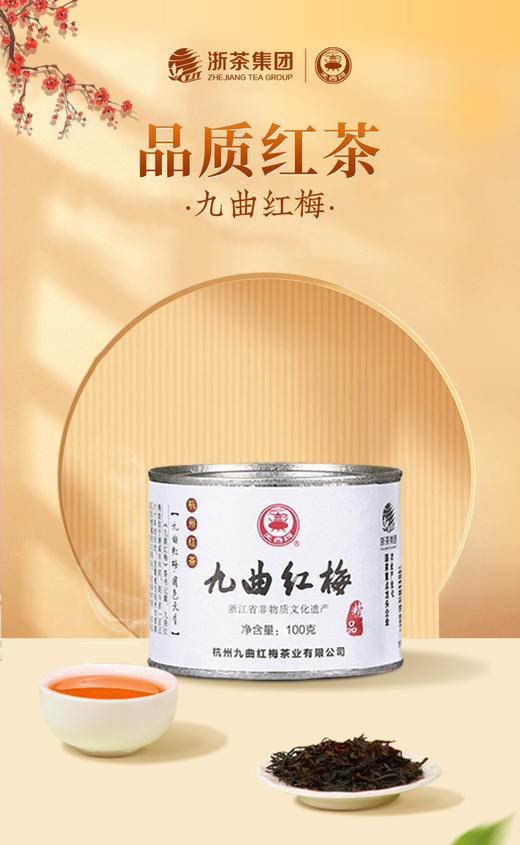 九曲红梅精品AA（明后）100g单罐 商品图0