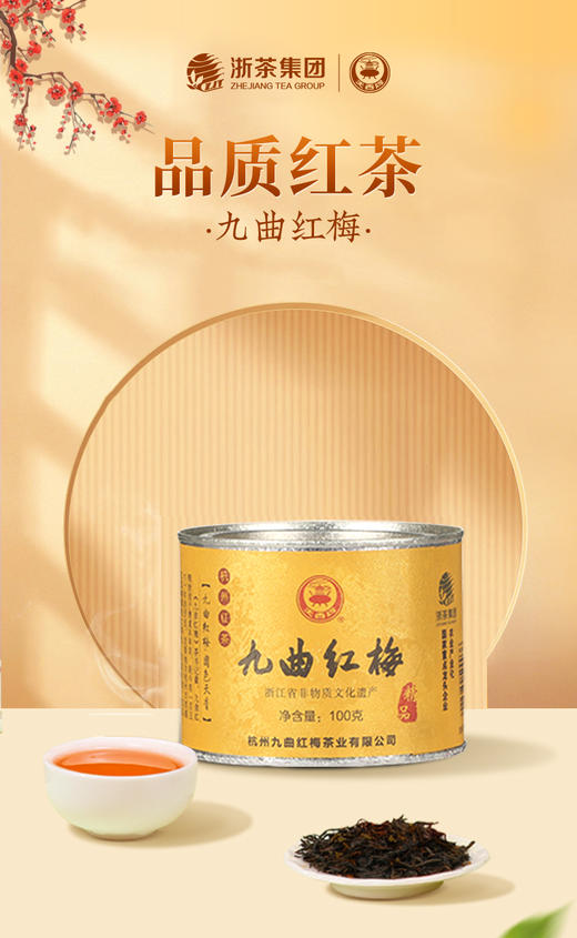 九曲红梅精品A（雨前）100g大罐 商品图0