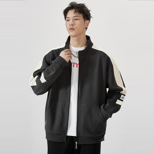 特大码【新款DQ】大依优型立领拉链开衫卫衣外套男宽松个性胖子加肥加大潮款上衣肥佬 商品图6