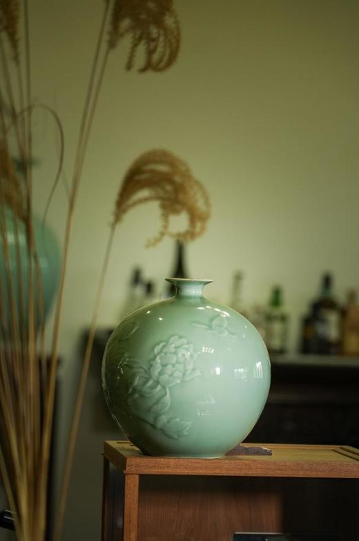 小牡丹石榴瓶  谈志坚制 商品图2