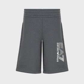EMPORIO ARMANI EA7 阿玛尼 男士棉质字母徽标印花休闲短裤 灰色 3LPS72 PJ07Z 1977
