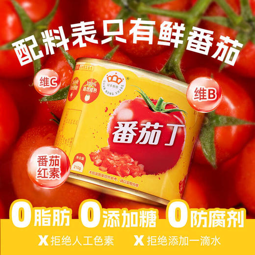 新疆特产冠农番茄丁 210g/罐新鲜去皮自然熟健康无添加罐头 商品图1