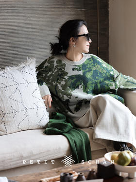 PETIT SCHAN小闪 CLO#357Autumn is the second spring 秋是第二春 美丽诺羊毛原创图案叶子提花抗起球针织上衣/裤子