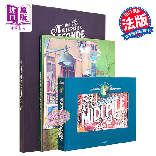 【中商原版】海贝卡朵特梅 兔子系列绘本 纸雕书 折页书3本套 附赠短暂一秒钟海报 法文原版 商品图0