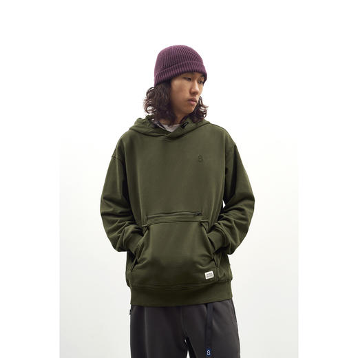 吃茶去chichaqu全棉扣绳带帽卫衣 商品图4