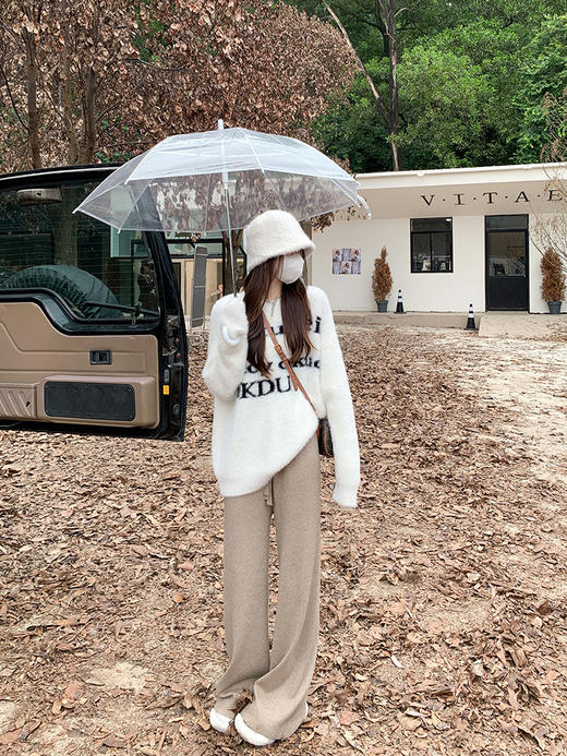 <曾小咸推荐>  【白茶甜绒】马海毛白色毛衣 商品图5