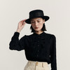 谜底英伦风礼帽女士2023冬新品复古时髦圆顶纯羊毛帽子234MQ1963 商品缩略图2