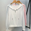 白色连帽卫衣，薄款外搭早秋新款时尚带帽拉链长袖薄款开衫SG-Y3X0767 商品缩略图2