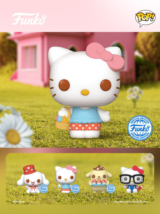 Funko POP Sanrio Hello Kitty三丽鸥凯蒂猫与篮子手办摆件 73600 商品图1