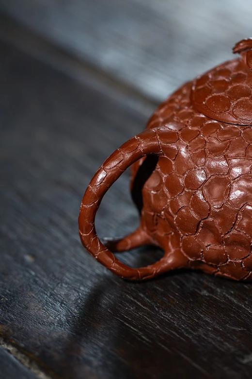 【青山特惠】全手工大红袍朱泥供春紫砂壶 150cc 王文浩（高工） 商品图4