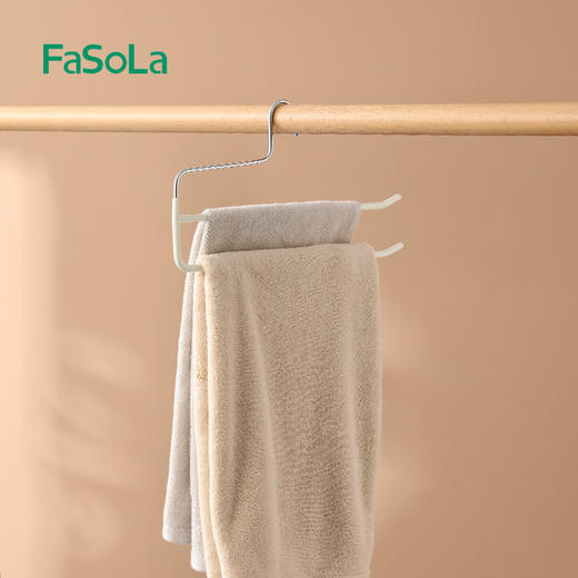 FaSoLa鹅型裤架家用衣架无痕防滑Z字形裤夹衣柜内置裤子收纳神器 商品图8
