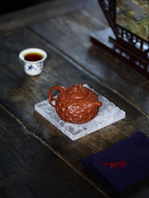 【青山特惠】全手工大红袍朱泥供春紫砂壶 150cc 王文浩（高工） 商品图2