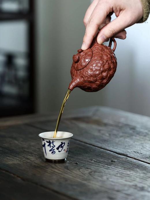 【青山特惠】全手工大红袍朱泥供春紫砂壶 150cc 王文浩（高工） 商品图7