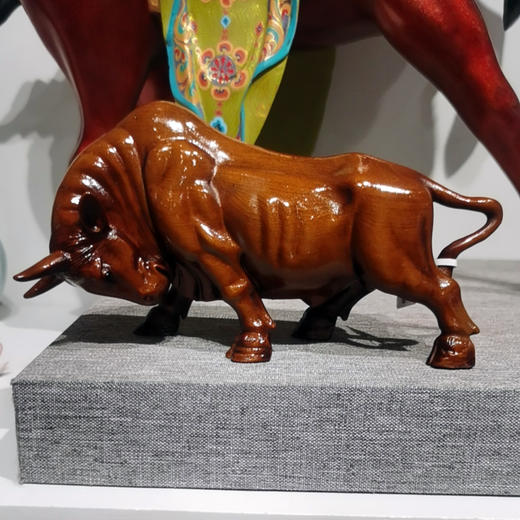 开拓牛°做旧黄杨摆件 商品图0