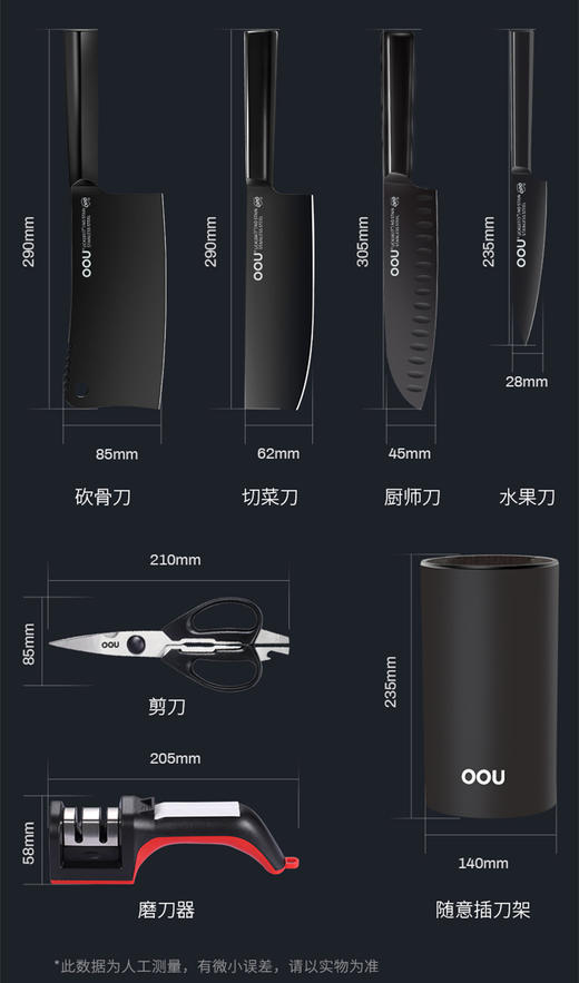 OOU黑刃7件套（1.4116钢材） 商品图2