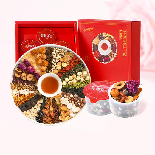 【气血补给】花养花 24味玫瑰阿胶女神茶84g（5罐） 商品图4