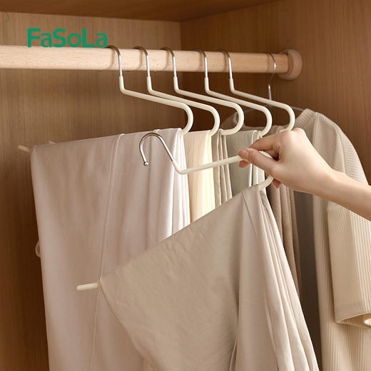 FaSoLa鹅型裤架家用衣架无痕防滑Z字形裤夹衣柜内置裤子收纳神器 商品图4