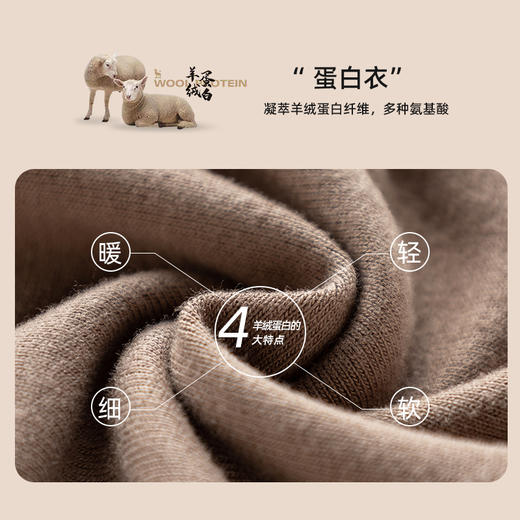 「数款可选！3种领型」打底衫秋冬女装穿搭加绒圆领半高领堆堆领内搭上衣针织衫 商品图3