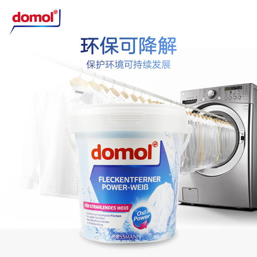 德国Domol漂白剂白衣服物去黄增白强效去渍清洁剂洗衣粉 750g/桶 商品图2