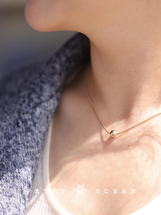 PETIT SCHAN小闪 JEW#015 not much if any 若有若无 意大利进口极细项链 蛇骨链银球素链/锁骨链 商品图5