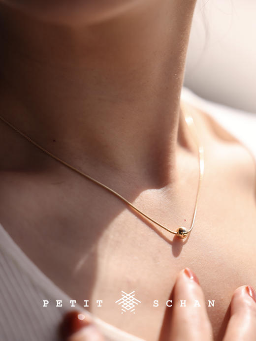 PETIT SCHAN小闪 JEW#015 not much if any 若有若无 意大利进口极细项链 蛇骨链银球素链/锁骨链 商品图6