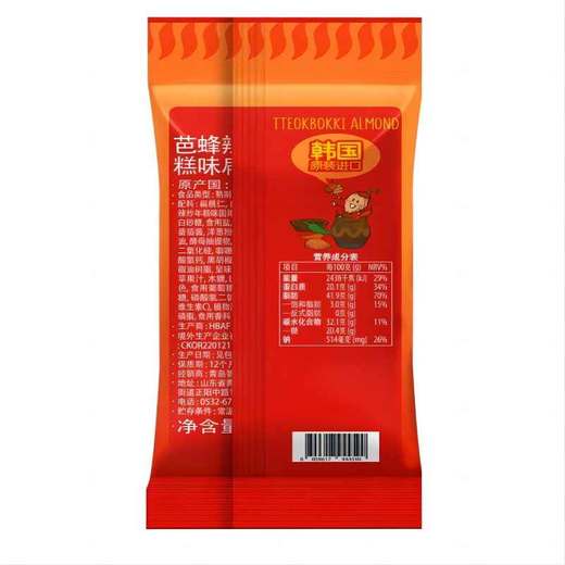 芭蜂辣炒年糕味扁桃仁35g/袋 商品图1