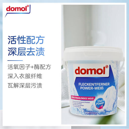 德国Domol漂白剂白衣服物去黄增白强效去渍清洁剂洗衣粉 750g/桶 商品图3