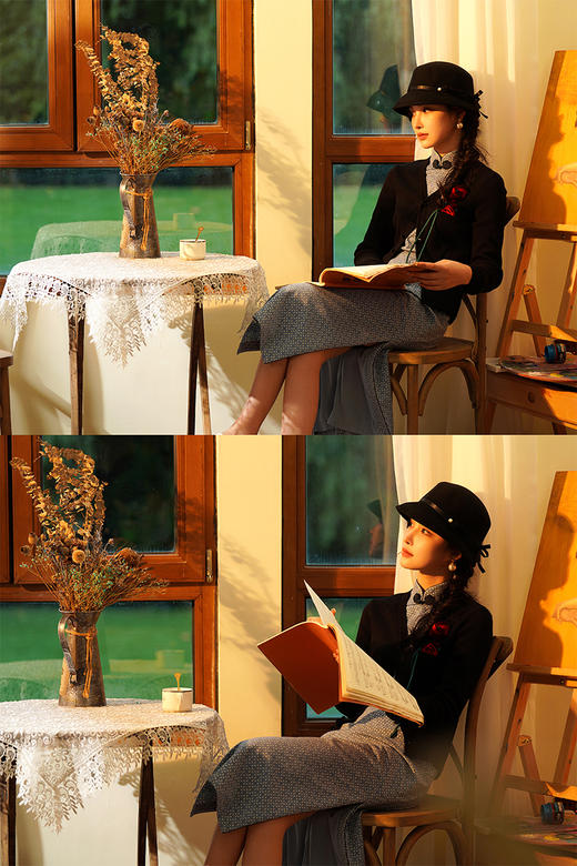 逸红颜明月优选#<爆款三团>『晚盈』让人无法抗拒的立体马蹄莲针织开衫，千金归来既视感！ 商品图1