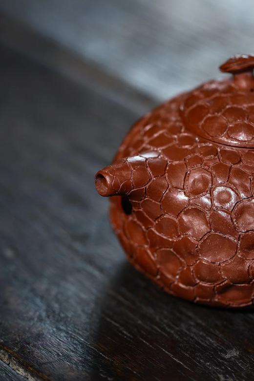 【青山特惠】全手工大红袍朱泥供春紫砂壶 150cc 王文浩（高工） 商品图5