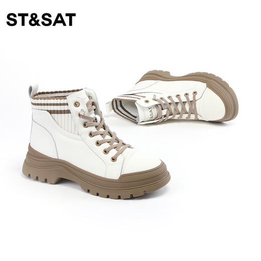 星期六潮酷拼色松糕底女靴SS34116438 商品图13