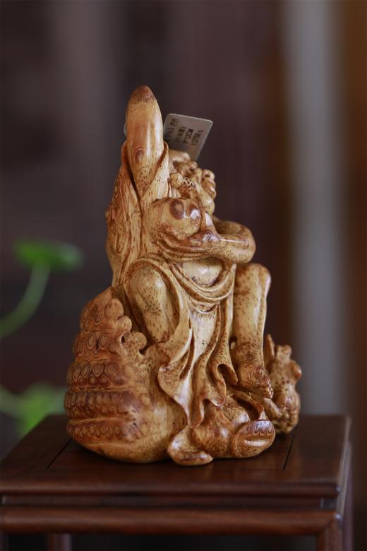 金蝉罗汉°竹雕摆件12*9cm 商品图3