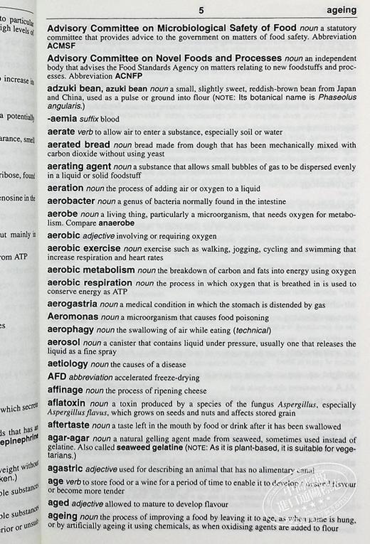 【中商原版】Dictionary of Food Science and Nutrition 食品科学与营养词典 英文原版进口图书 教材教辅参考书学科字典词典 商品图5