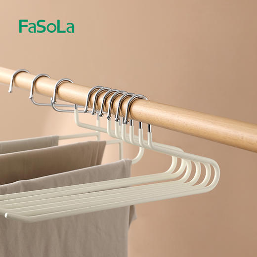 FaSoLa鹅型裤架家用衣架无痕防滑Z字形裤夹衣柜内置裤子收纳神器 商品图10