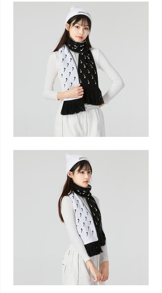 耐克（Nike）围巾男女同款冬季款保暖装备双面可用柔软舒适潮流时尚情侣款围脖 DX7879 商品图1